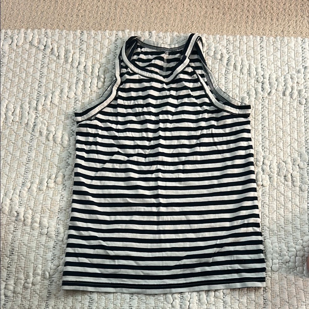 Striped Black and White Tank Top